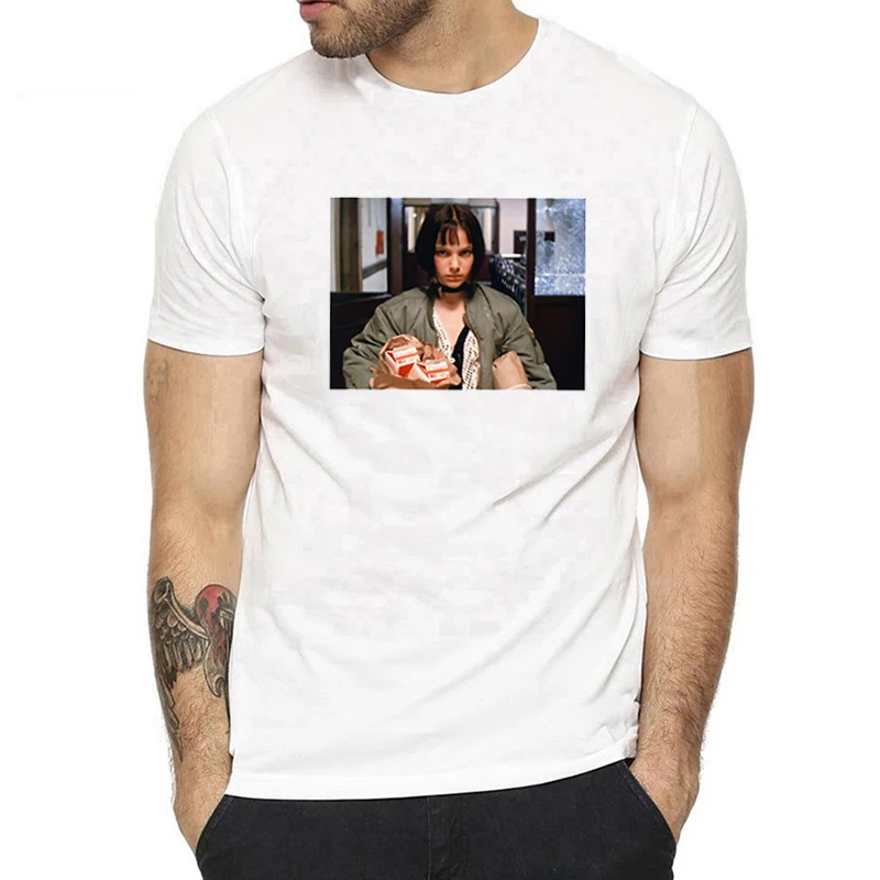 

Mathilda Leon The Professional T-Shirt Men Summer Fashion Tshirt Casual White Print Vintage T Shirt for Male Comfortable Top
