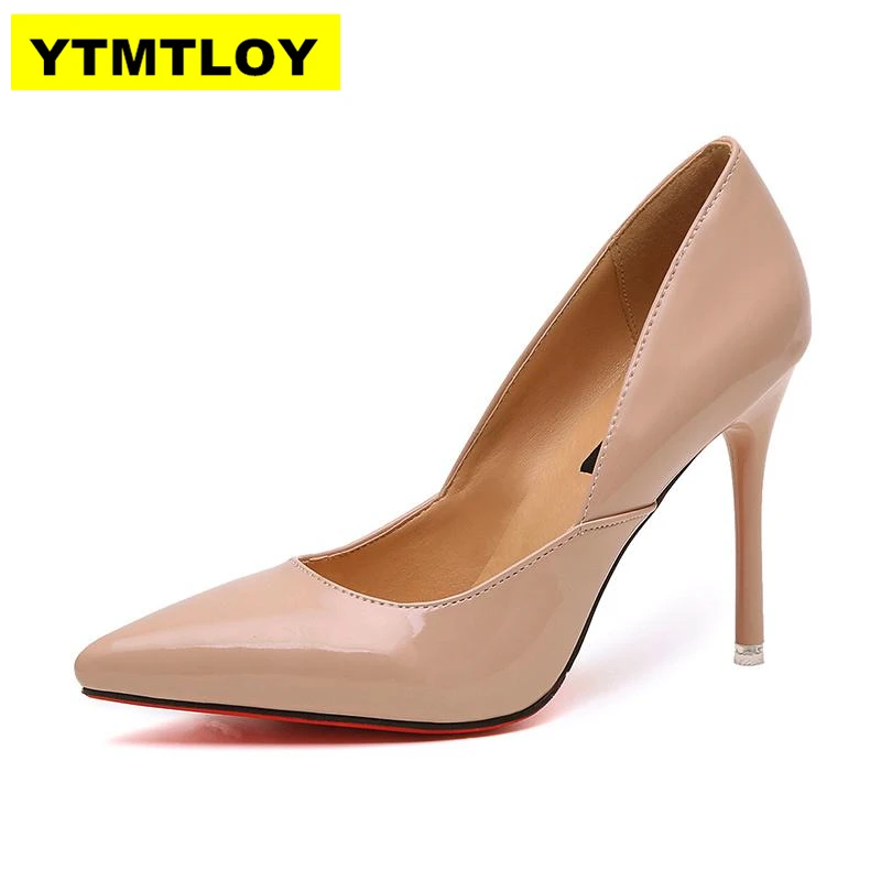 

Women Pumps, High Heels Shoes 10cm Black Stiletto Pointed Toe Woman Shoes Sexy Party Shoes Nude Heels for Women