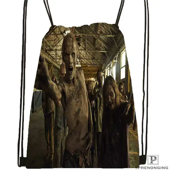 Custom Daryl-Dixon-The-Walking-Dead@ 02-походная сумка на шнурке Cute Daypack Kids Satchel(черная спинка) 31x40 cm#180611-01-41 - Цвет: Drawstring Backpack