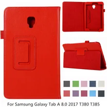 Tab A 8,0 тонкий Чехол-книжка из искусственной кожи чехол-книжка для samsung Galaxy Tab A 8,0 T380 T385 SM-T385 чехол для планшета+ ручка