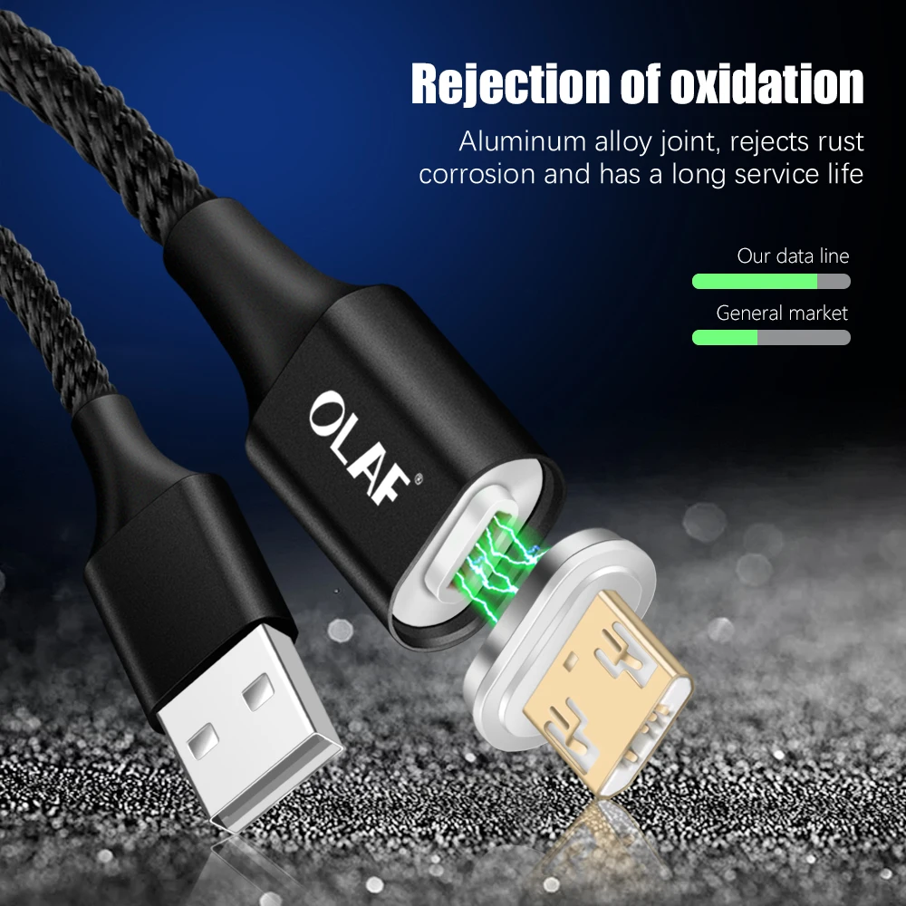 Магнитный кабель OLAF Usb c Micro Usb type C для быстрой зарядки, магнитное зарядное устройство Microusb type-C для Iphone 7 Xs MAX samsung Xiaomi Usb-c