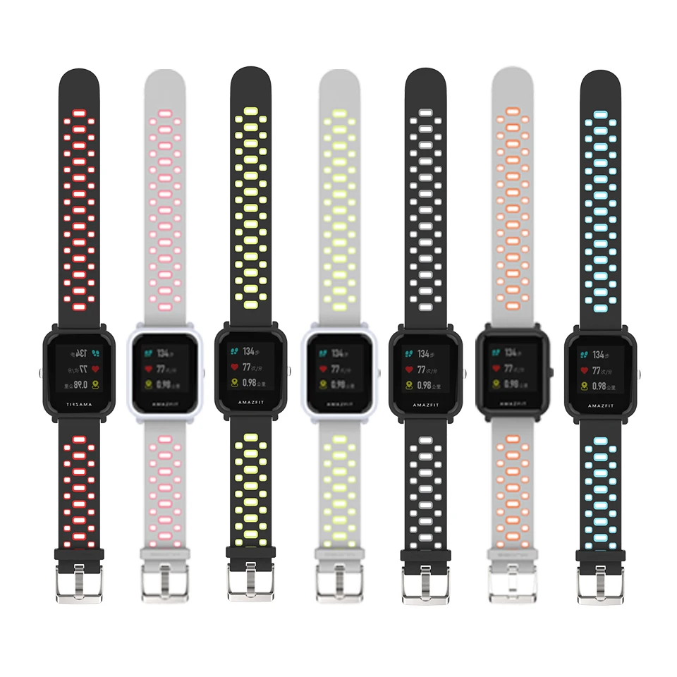 Силиконовый ремешок Mijobs для Amazfit 20 мм чехол из поликарбоната запястья Xiaomi Huami GTR Bip