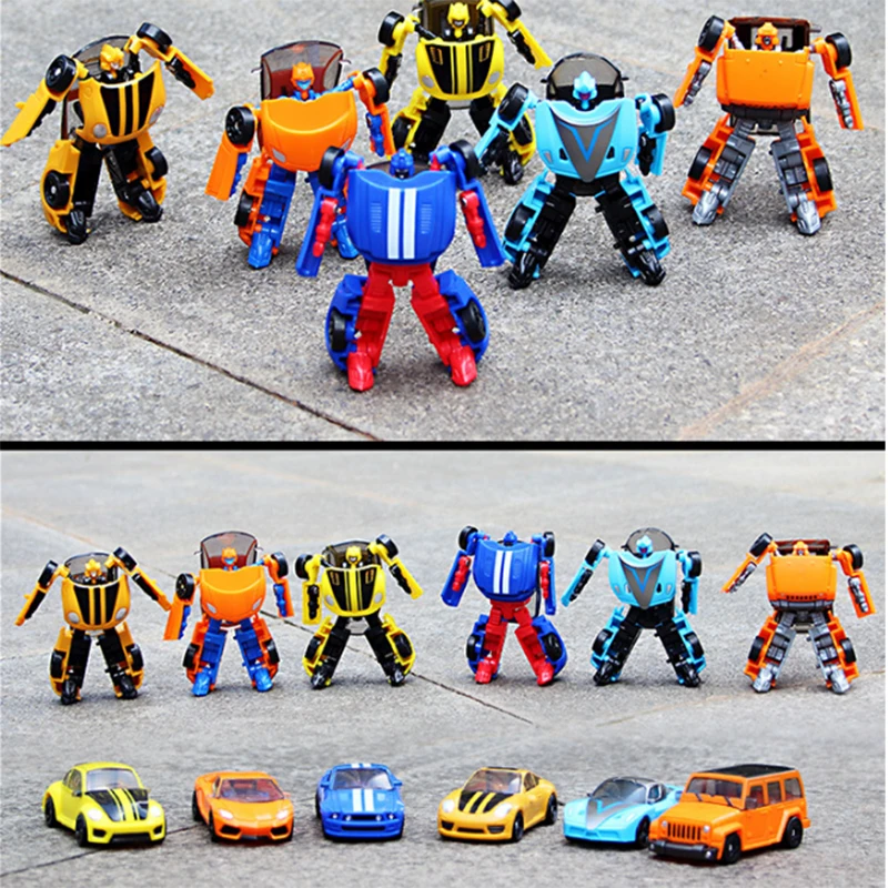 1Piece 8cm 6 Types KID toys Car Transforming Deformation Robot Tobot Mini Series Boy Kid Children Kids Toy Transform Robt Gift
