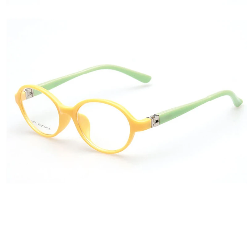 Детские оправы, оптические очки, круглые очки для детей, для мальчиков и девочек, линзы по рецепту, Oculos Infantil TR 8801 - Цвет оправы: C8 yellow green