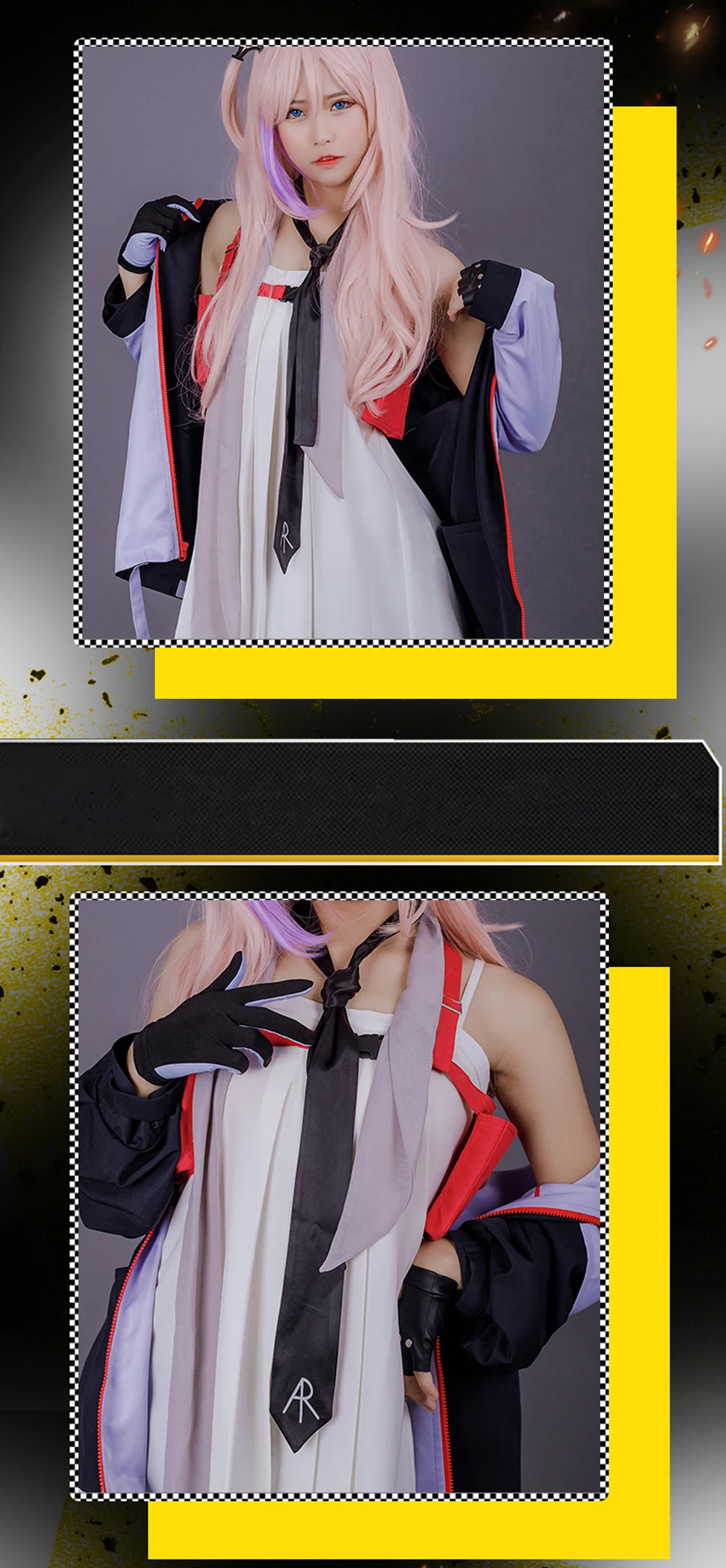 VEVEFHUANG Girls' Frontline cosplay costume ST-AR15 cos fashion coat bag set tie glove uniform clothing for girl women anime set
