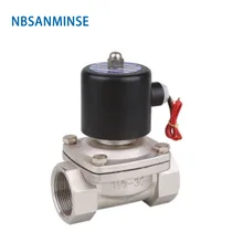 NBSANMINSE Stainless Steel Direct-acting Diaphragm Solenoid Valve Square Coil Solenoid Valve 2WB-8 cpe14 m1bh 5j 1 8 196939 solenoid valves body festo without coil free shipping