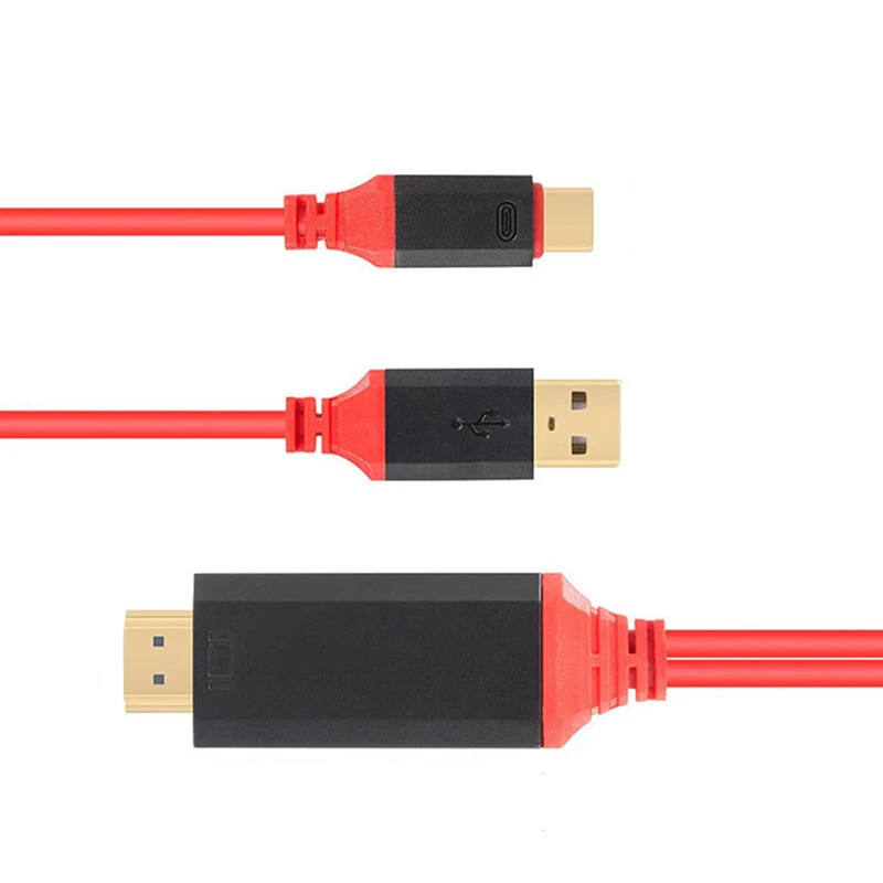 Kebidu 2 м USB 3,1 type C к HDMI Ultra HD 1080P 4k зарядка HDTV видео кабель адаптер конвертер для samsung S8 для Xiaomi новейший