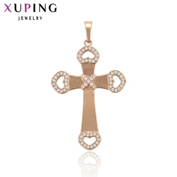 

Xuping Fashion Cross Religion Series Pendant Rose Gold Color Plated for Women Thanksgiving Day Jewelry Gift S96.1-34052