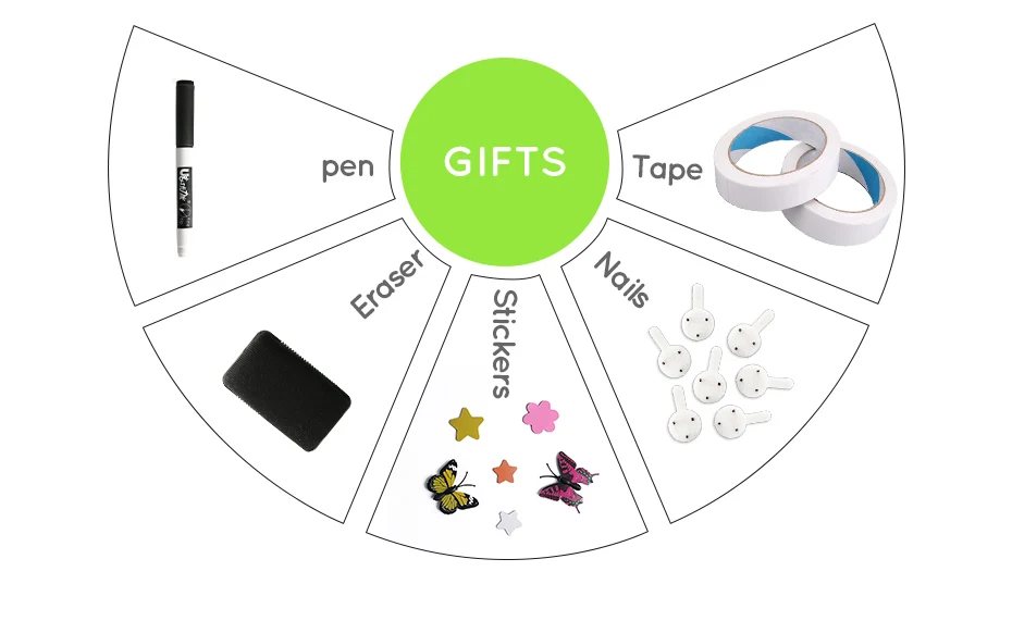 930_10 Flexible Ferrous Green Board Drawing Message Board Hold Magnets Home Wall Room Decor Green Color 120 CM x 100 CM X 0.6 MM