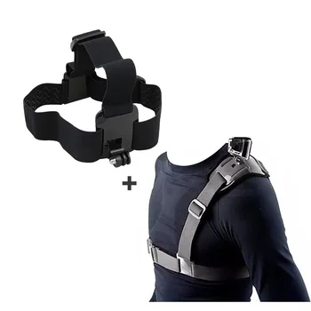 

Head Strap Accessories Set for Gopro Hero 8 7 6 5 4 Single Shoulder Strap Mount for Go pro HD SJCAM SJ4000 Xiaomi Yi EKEN H9 H9R