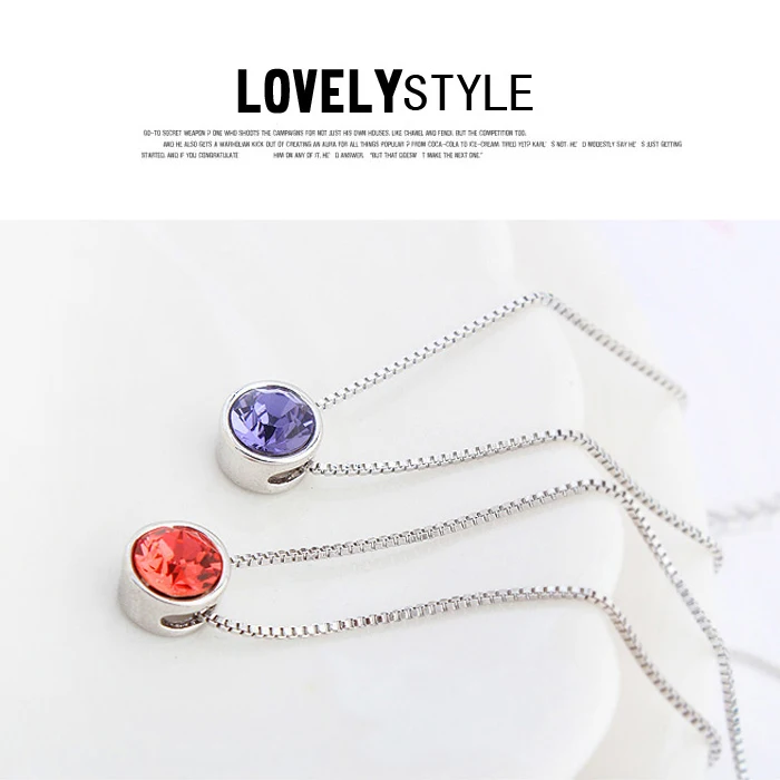 Malanda модный бренд круговой кулон круглый кристалл от Swarovski заявление Ожерелья для
