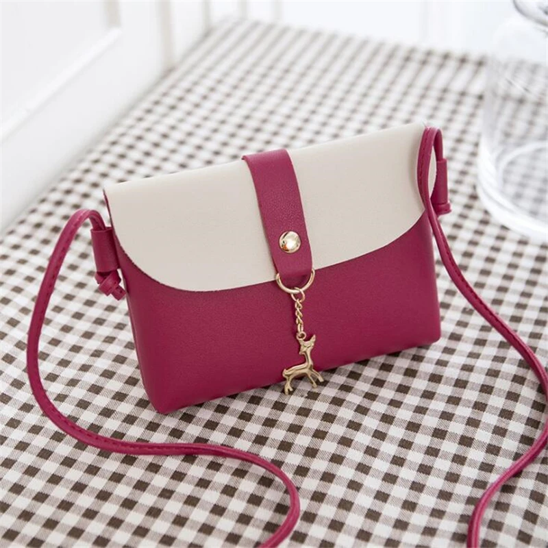 Yogodlns милый олень кулон панелями цвета сумки через плечо для женщин качество из искусственной кожи сумки-мессенджеры для дам мини-кошелек сумка