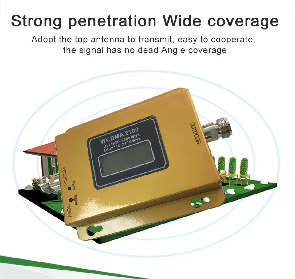 3g 4G повторитель 65dB GSM WCDMA 2100 МГц Сотовый усилитель мобильного сигнала WCDMA 2100 МГц Repetidor