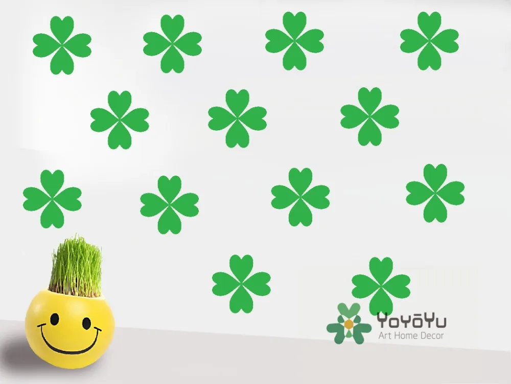 

Set of 32 pcs Clover Pattern Kids Birthday Party Bedroom Wall Decor Sticker Art Vinyl DIY Home decor poaster WA-13