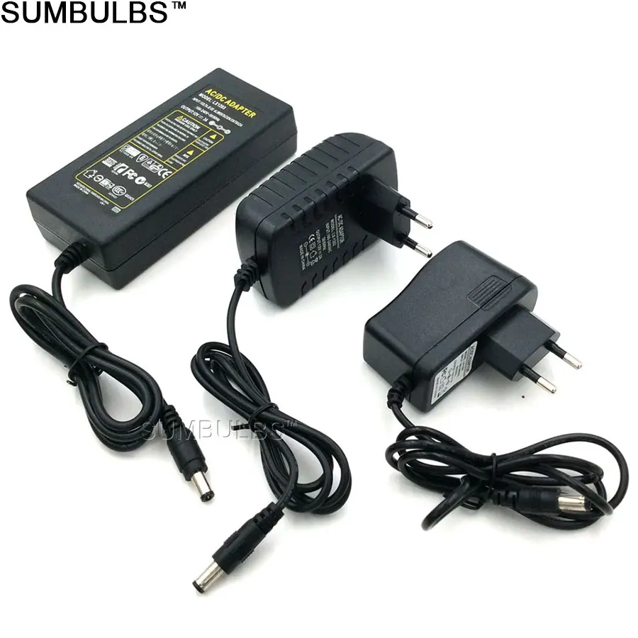 

AC DC Adapter 110V 220V to 12V Power Supply Transformer Charger 1A 2A 3A 4A 5A 6A 10-70W Driver for LED Lights Strip EU UK AU US
