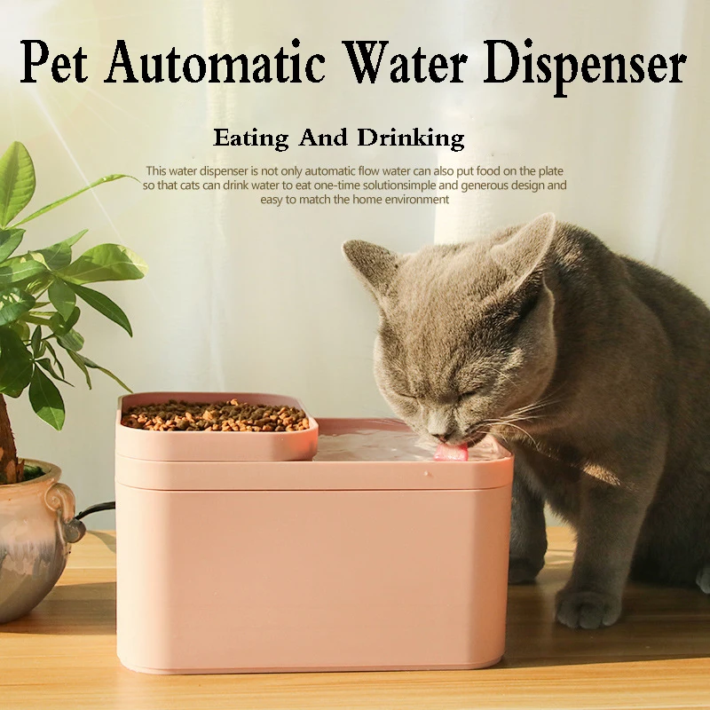 

Automatic Cat Water Fountain 2L Electric Water Fountain Puppy Dog Cat Pet Drinker Bowl Pet Cat Drinking Fountain Dispenser
