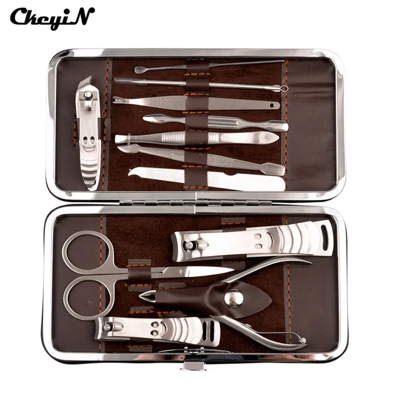 Portable 12 In 1 Nail Clipper Nipper Cutter Tweezer Knife Pedicure Manicure Set Home and Travel