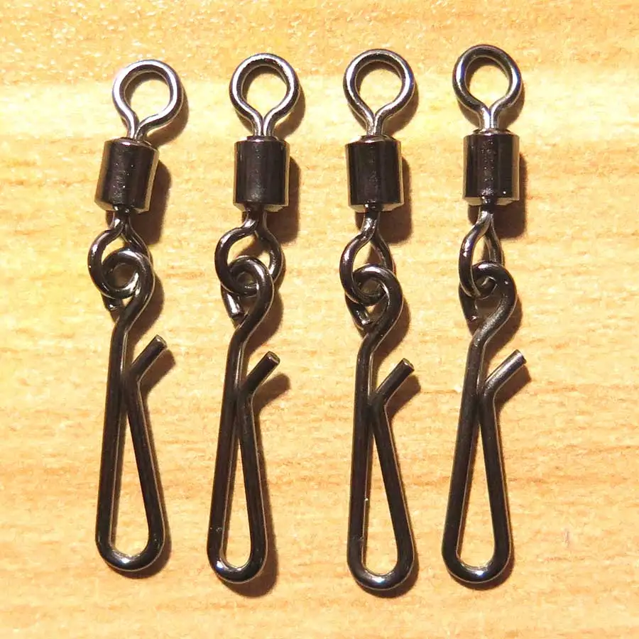 Minfishing 50 pcs/lot Rolling Swivels MS+GS Fishing Swivel with Snap