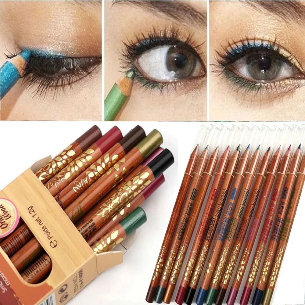 

12 Colors/Set Eye Make Up Eyeliner Pencil Waterproof Eyebrow Beauty Pen Eye Liner Lip sticks Cosmetics Eyes Makeup Tool