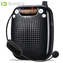 SHIDU FM Stereo Radio Wireless Portable Voice Amplifier UHF Mini Audio Speaker For Teacher Tourrist Guide Yoga Instructors S328 shidu ultra wireless portable uhf mini audio speaker usb lautsprecher voice amplifier for teachers tourrist yoga instructor s615