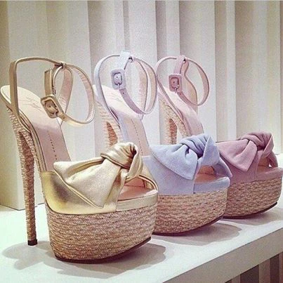 

Sweet Soft Leather Bow Women Sandals Pumps Women Shoes Platform Thin High Heel Stilettos Buckle Custom Made