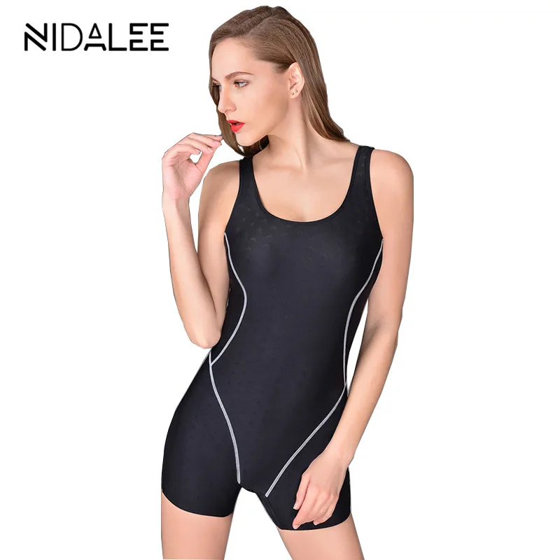 2018 Professional Swimwear Sharkskin Women Sportwear Knee Length