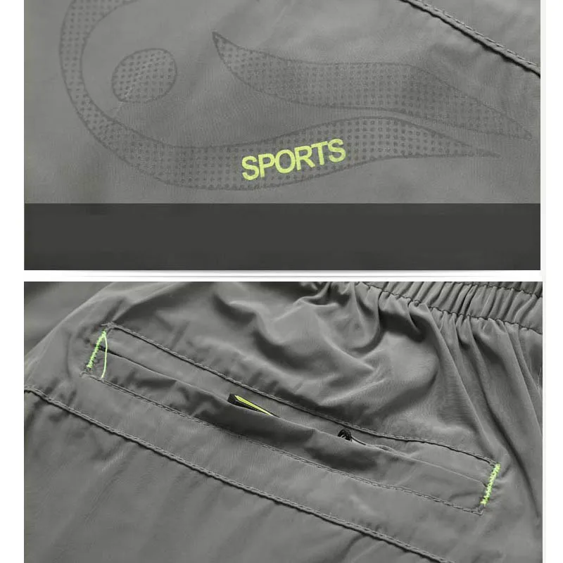 HOT 2019 Summer Thin Knee Length Loose Quick Dry wear middle-aged men's mens young tooling beach short Trousers Plus Size 5XL