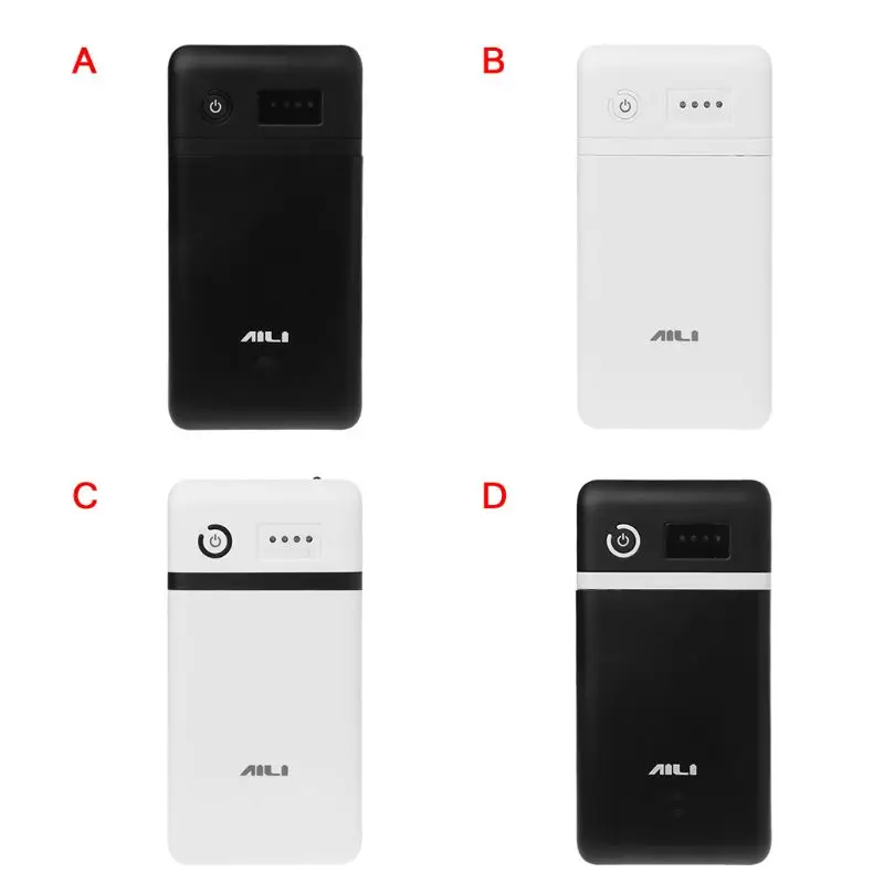 Двойной USB QC 3,0 6x18650 батарея DIY блок питания с светодиодный свет DC 9V 12V зарядное устройство