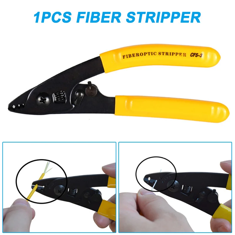 1pcs Fiber Optic Stripper 3 Holes CFS-3 Double-nose Coating Pliers Upgraded can CSV