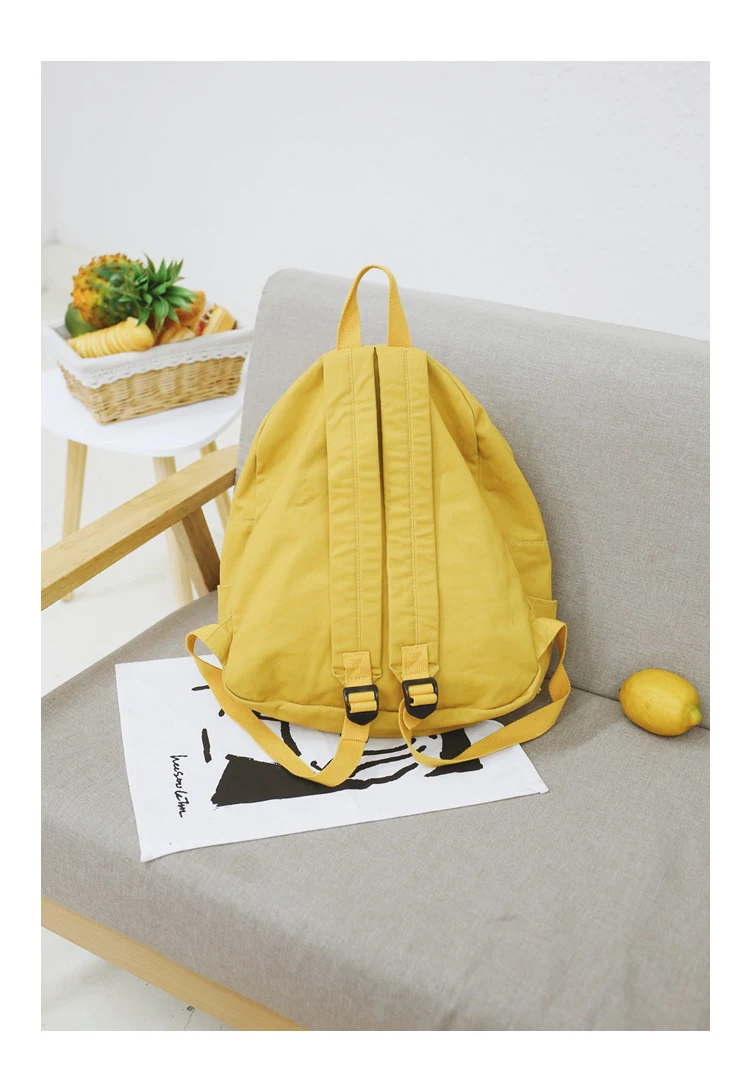 Menghuo Women Backpack for School Teenager Girls Vintage Stylish School Bag Ladies Cotton Fabric Backpack Female Bookbag Mochila (56)