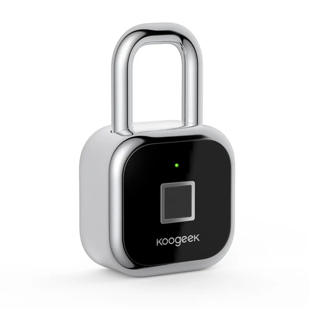 

Koogeek Smart Fingerprint Lock BT Biometric Keyless Padlock Works with HomeKit Unlock by Fingerprints/Smartphone Indoor Use