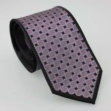 Yibei Coachella Для мужчин галстуки черный границы Gravata фиолетовый горошек, серебристый Пейсли corbatas тканые шеи галстук рубашки платья