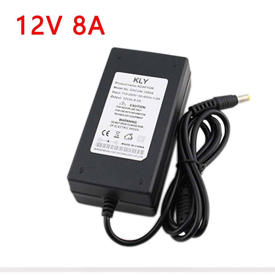 AC-DC 220 В до 12 В Питание 12V 1A 2A 3A 5A 6A 8A трансформатор регулируется Мощность адаптер переключения Зарядное устройство для детей возрастом от 12V светодиодные лампы - Цвет: 12V 8A