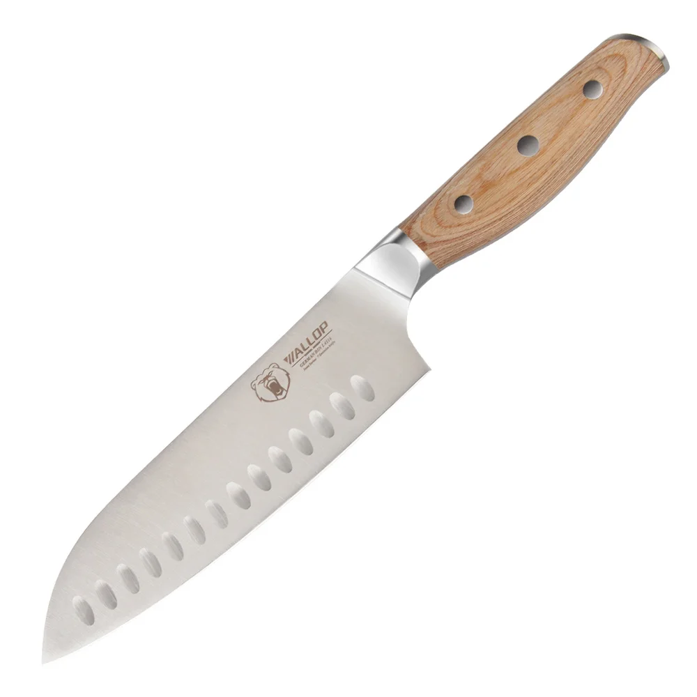 WALLOP Professional Cooking Kitchen Knives Set 4pcs Chef Santoku Meat Cleaver