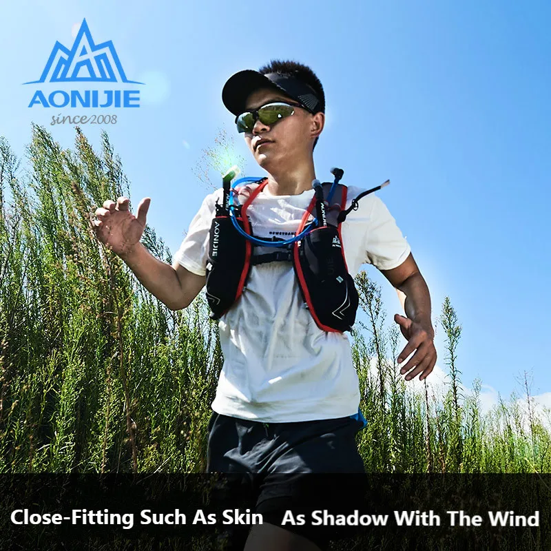 2018 AONIJIE Men Women Marathon Hydration Vest Pack for 1.5L Water Bag Cycling Hiking Bag Outdoor Sport Camp Running Backpack