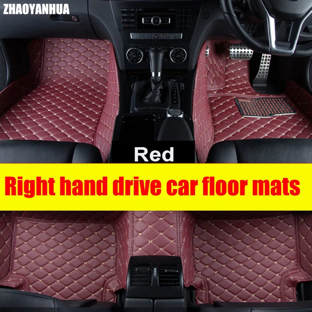 

ZHAOYANHUA Right hand drive car car floor mats special for BMW X6 E71 E72 F16 Leather heavy duty 6D car-styling rugs carpet floo