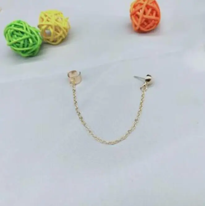 Ey1209 европейские винтажные Модные индивидуальные серьги-Клипсы из сплава цепочка