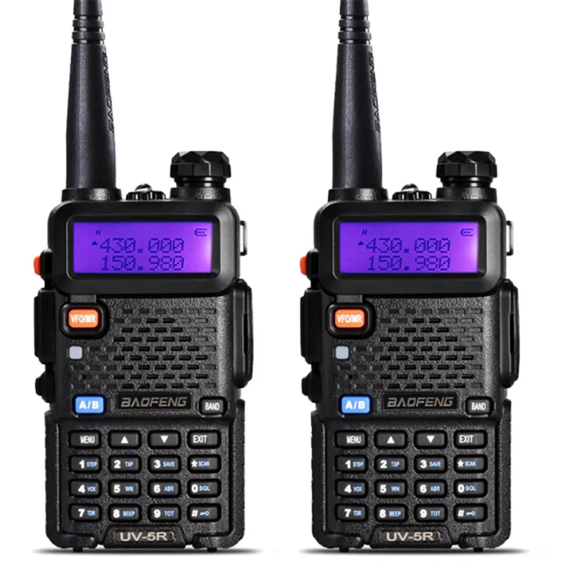 

2pcs UV-5R Walkie Talkie Professional CB Radio Station Baofeng UV5R Transceiver 5W VHF UHF Portable UV 5R Hunting Ham Radio