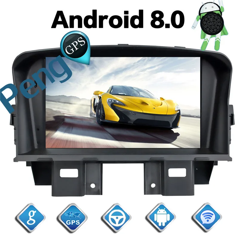 Flash Deal 1024* 600 2 Din Android 8.1 Car CD DVD Player GPS Navigation for Chevrolet Cruze 2008 2011 2012 2013 2014 1080P Video Headunit 5