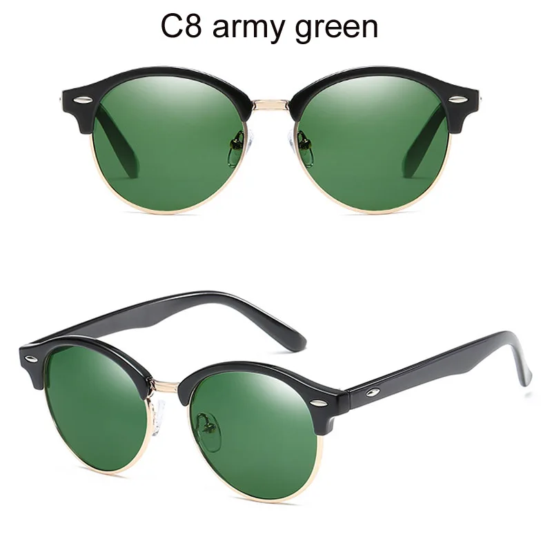 Модные солнцезащитные очки для мужчин, новинка, круглые солнцезащитные очки, роскошные Брендовые очки, ретро поляризованные очки для вождения, мужские очки Oculo