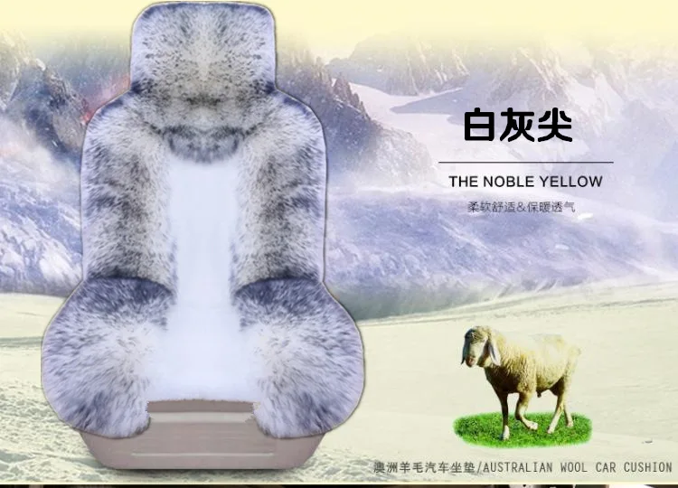 Car Seat Covers Winter Chair Warm Automobiles Seats Cover Faux Wool Auto Car-styling Goods For Lada Cars-Women Fur Accessories