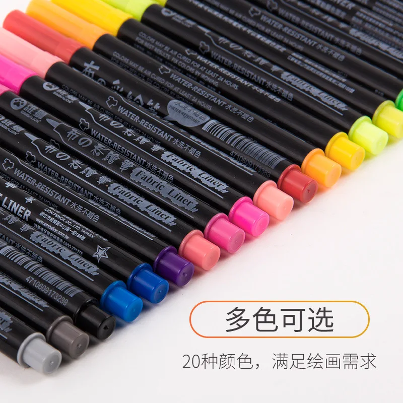 13pcs/set Fabric Marker Pens Permanent Colors For DIY Textile Clothes T- Shirt Shoes - AliExpress