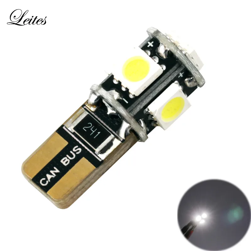  High Quality Super Bright Led Car Bulb Auto Light T10 5050 5SMD Led Car Canbus Error Free Led T10 Led w5w 6500k Led 12v02