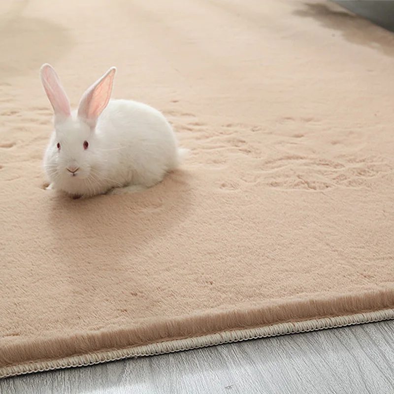 

Высококачественные коврики из искусственного кроличьего меха, роскошные домашние декоративные коврики, роскошный толстый длинный пушистый коврик для спальни, искусственный Текстильный коврик