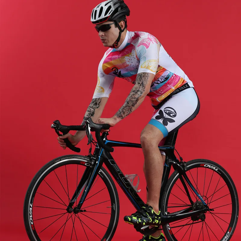 2019 glamour men cycling clothing summer comfortable breathable tights BOESTALK high quality sexy butterfly bike jersey set