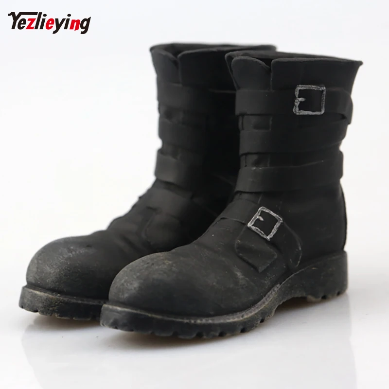 

TopToys 1/6 Scale Soldier Accessories VF003 Black Shoe Central Hollow Tank Soldier Combat Boots Male Shoes Fit 12"Figure Toys