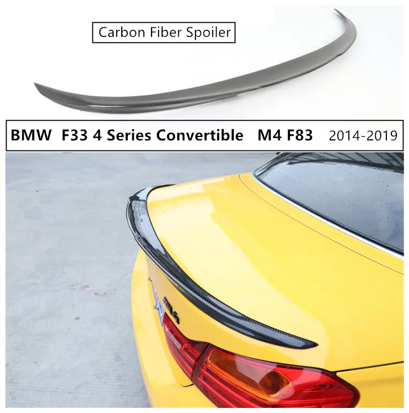 

High Quality Carbon Fiber Spoiler For BMW F33 4 Series Convertible M4 F83 420 425 428 430 435 2014-2019 Rear Wing Spoilers