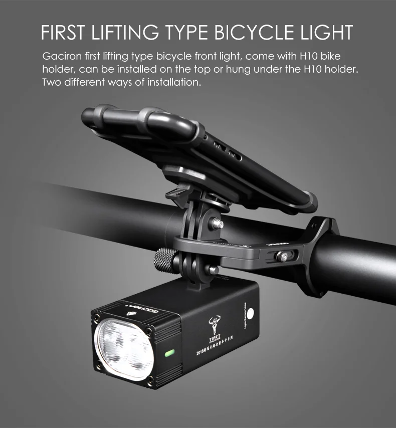 Gaciron Интеллектуальный V7D-1000/1600 люмен горный велосипедный светильник передний USB Перезаряжаемый IPX6 Водонепроницаемый велосипедный светильник для гонок