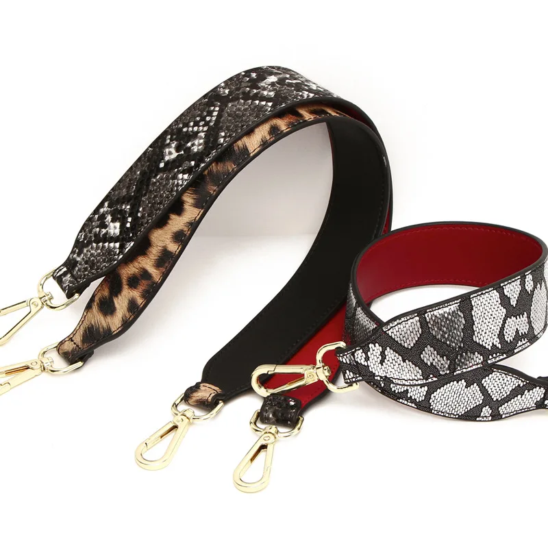 PU Leather Colorful Bag Strap 58 CM Length Belt For A Bag Serpentine Wide Strap Women's Handbag Accessories Leather Short Belts