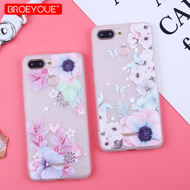 

Case For Xiaomi Redmi 6A Covers Frosted Flower Phone Cases For Xiaomi Mi 8 Lite Mi 9 SE Redmi Note 7 6 5 Pro Redmi 7 6Pro 4X 5A